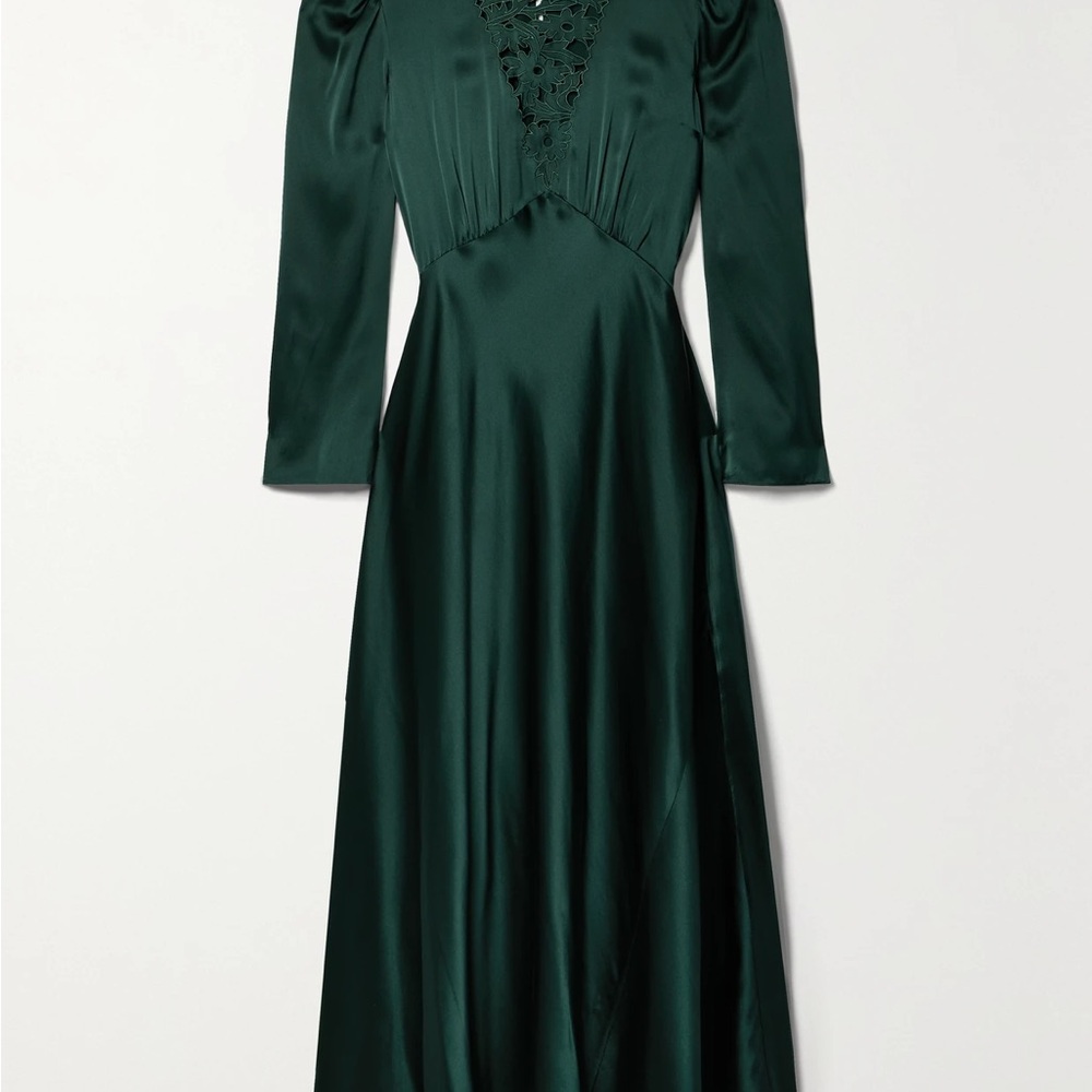 Döen Heirloom NWT Alpine Green Silk Melinda Dress Size M